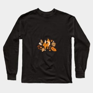 Autumn Foxes at Midnight Long Sleeve T-Shirt